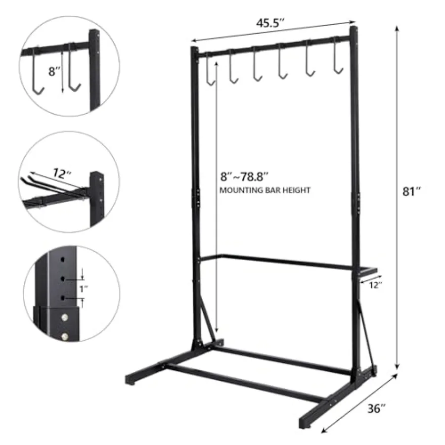 ชั้นวางจักรยานสำหรับโรงรถ ชั้นวางจักรยานแบบตั้งพื้น รองรับจักรยานได้สูงสุด 5 คัน ชั้นวางจักรยานเหล็กแข็งแรงทนทานสำหรับโรงรถและบ้าน