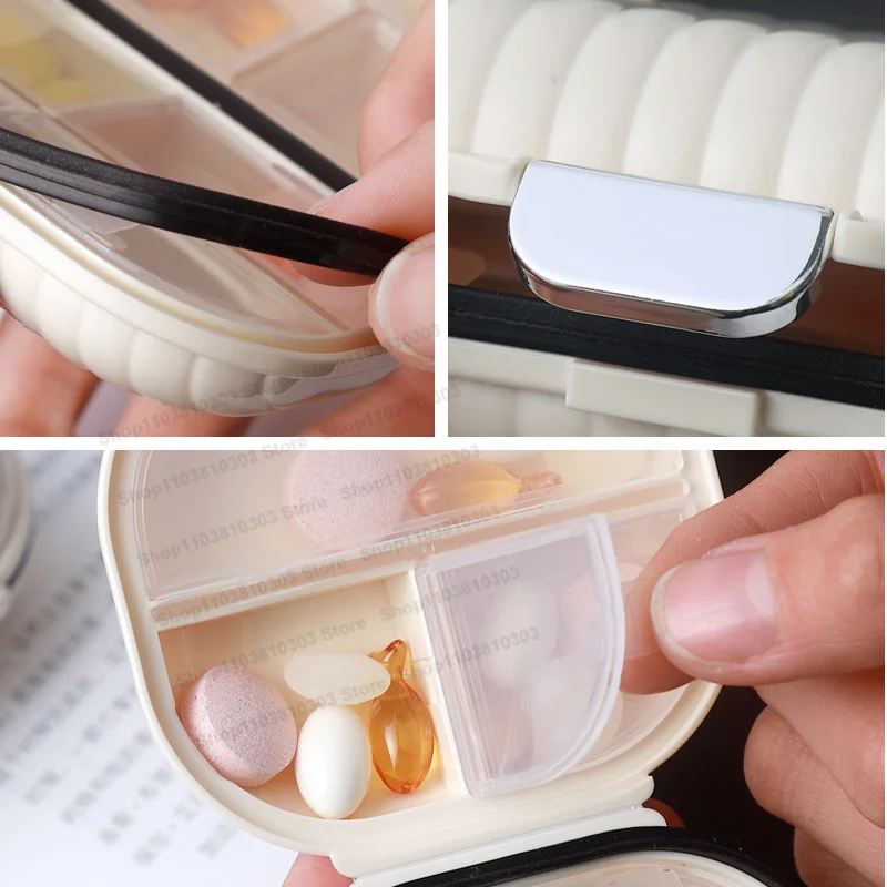 Portable Medicine Pills Box Travel Pill Case For 7 Days Multi Girds Medicine Storage Box Container Mini Pill Tablets Organizer