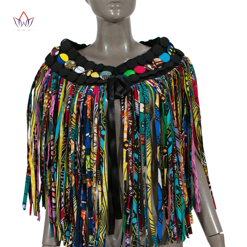 New Trend African Women Handmade Dress Jewelry Skirt African Ankara Necklaces Jewelry Multi Ropes Necklace Shawl Tribal