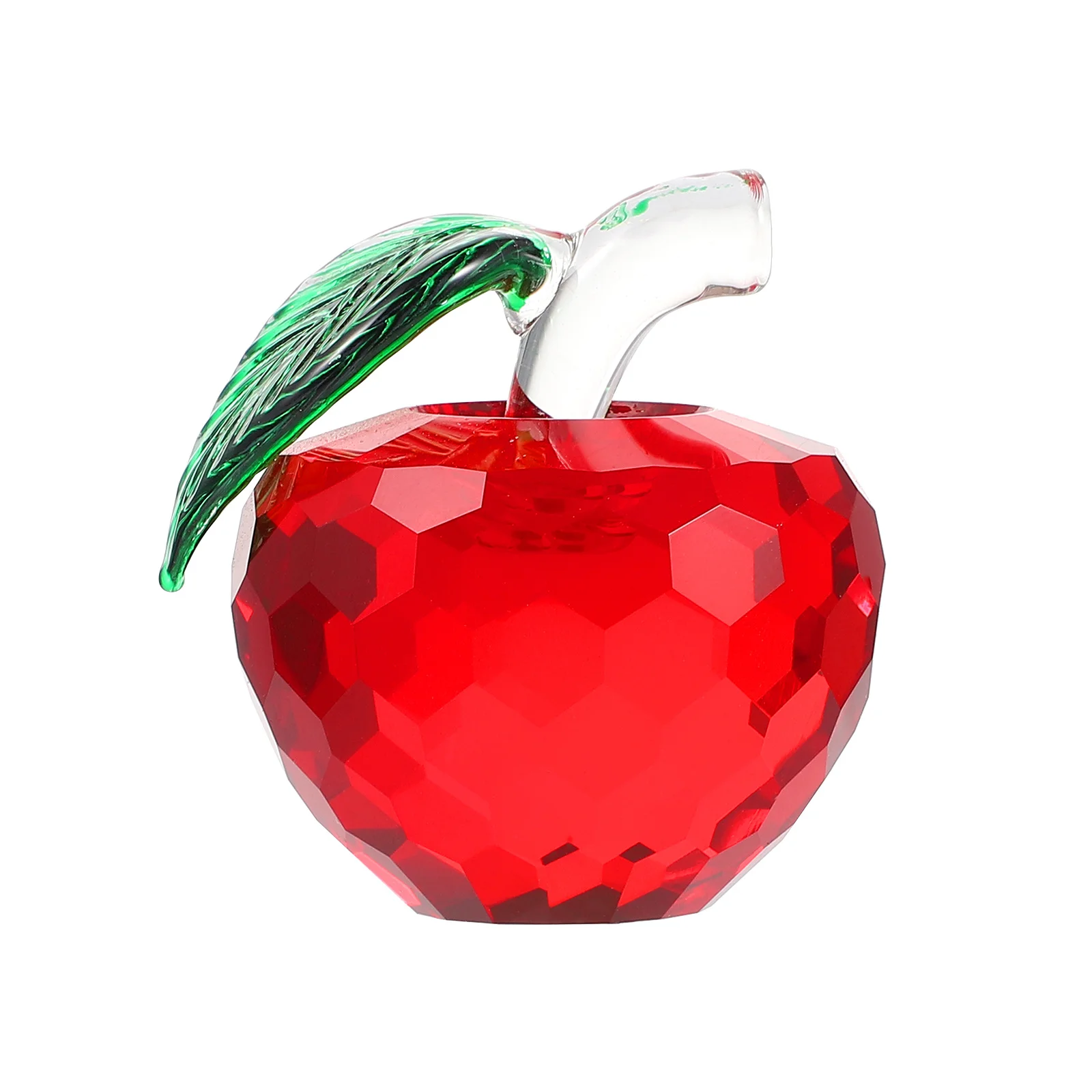 

1Pcs Crystal Apple Christmas Ornament Highly Simulated Lifelike Craft Exquisite Design Desktop Decor Christmas Crystal