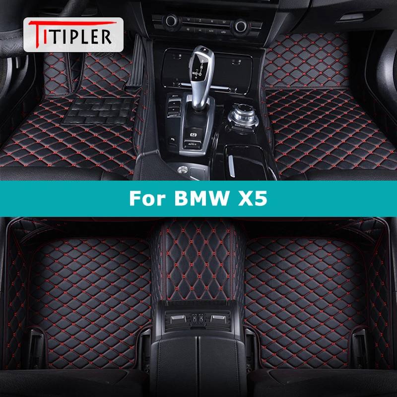 TITIPLER Custom Car Floor Mats For BMW X5 E53 E70 F15 G05 F85 F95 Auto Carpets Foot Coche Accessorie