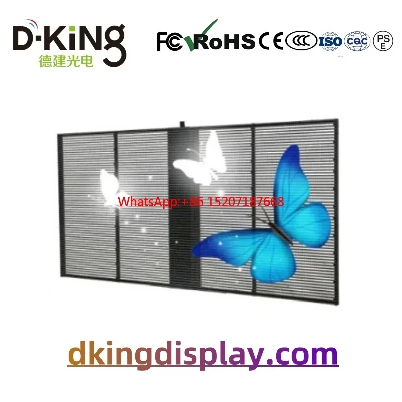 High Transparency 70% Rental Glass Window Indoor LED Display Seamless Splicing Rental Transparent Removable LED Panel