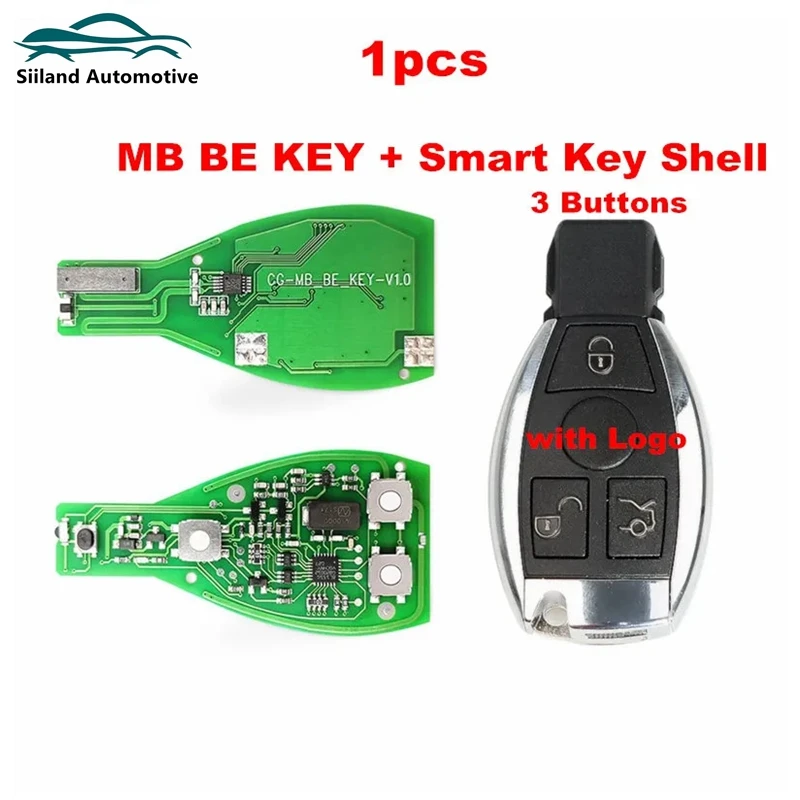 

Original CG MB BE KEY Support For Mercedes Till FBS3 315MHZ/433MHZ mart Key Shell 3/4 Button For CGDI MB PROG