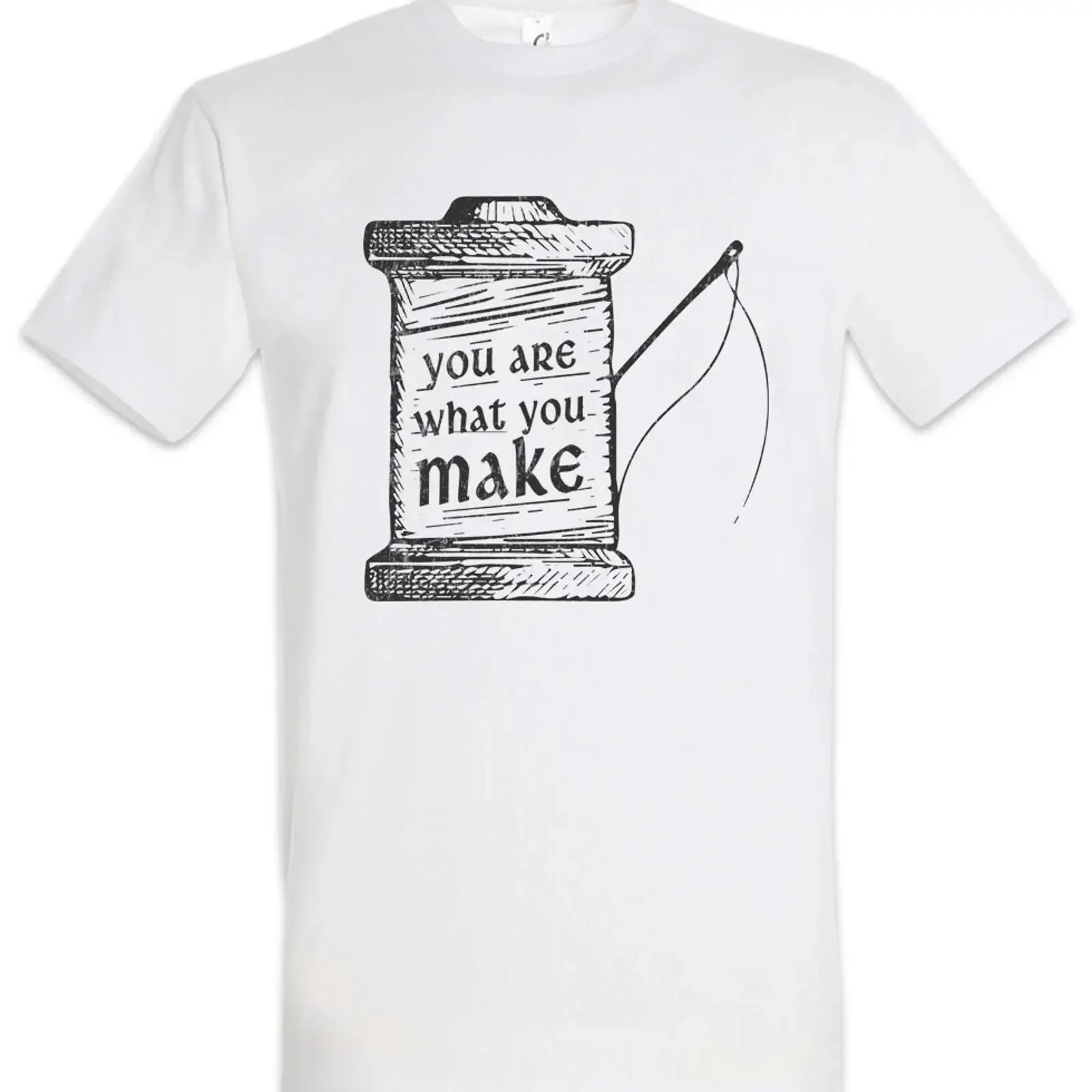 You Are What Make T Shirt Needle and Thread Fun Tailor Dressmaker vintage Washed Versatile Stylish homme Comfortable