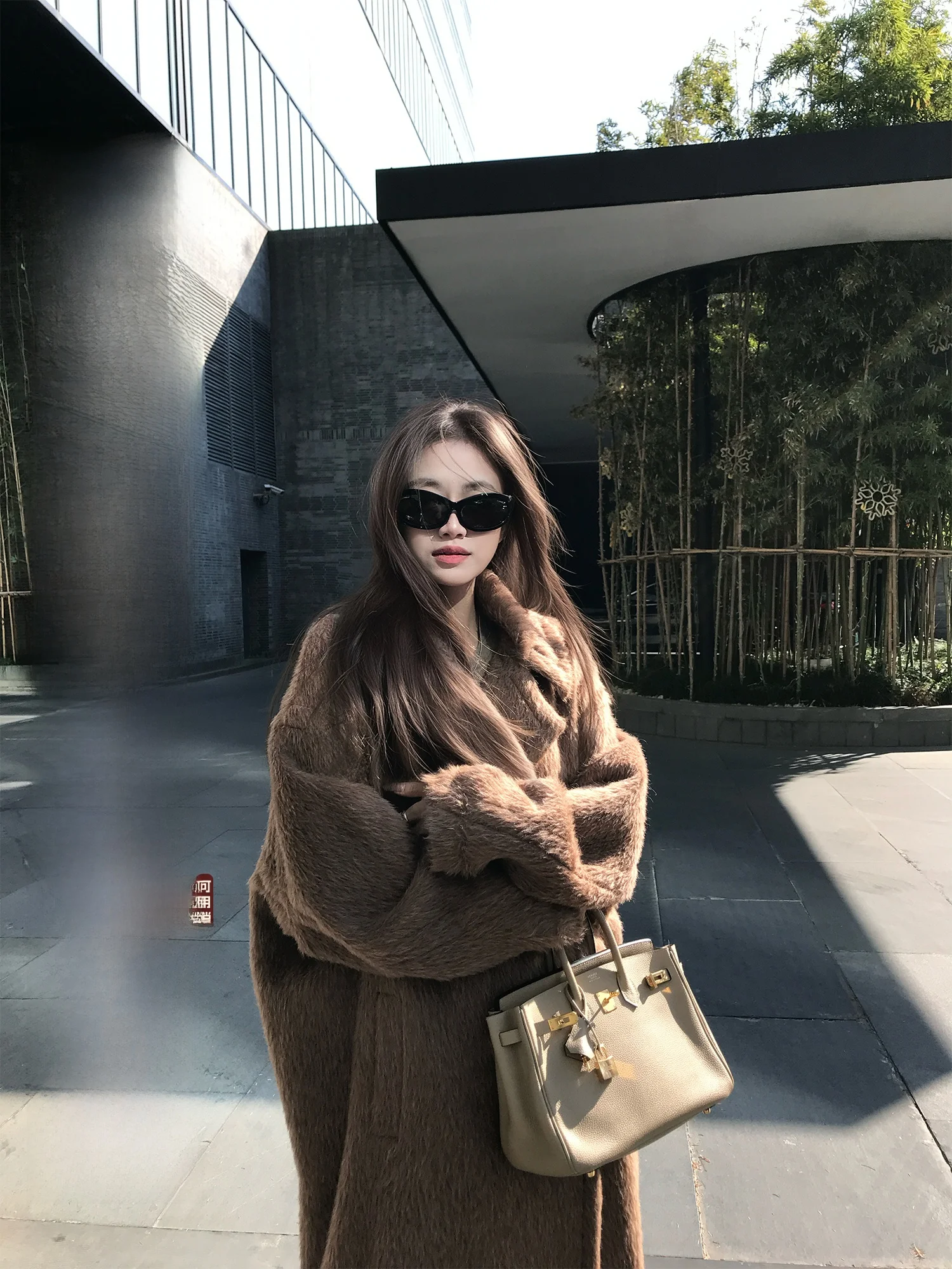 

Пальто Superniniyy из высококачественной шерсти альпаки, корейский стиль, для повседневной носки, с отложным воротником, длинными рукавами, теплое, женская модная верхняя одежда