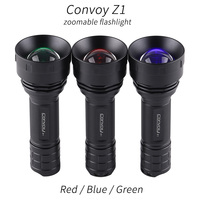 Convoy Z1 zoomable 21700 flashlight, GT red blue green light,12 groups