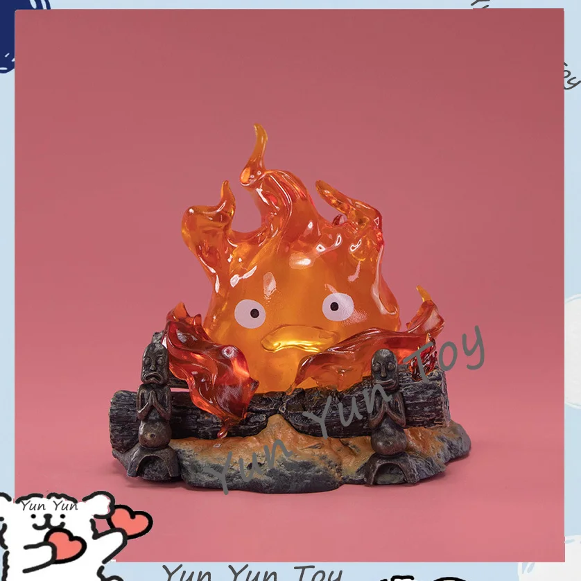 Objects Lamp Cartoon Cartoon Calcifer Anime 12cm Candle Desktop Action Figures Model Statue Pvc Model Collection Ornament Toys