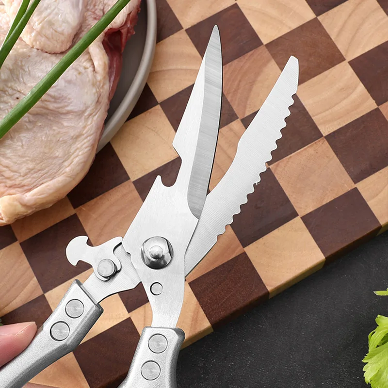 Sharp Kitchen Scissor Chicken Bone Shears Barbecue Steak Meat Vegetable Fish Cleaver Shear Can Open Bottle Chicken Bone Scissors - view 3