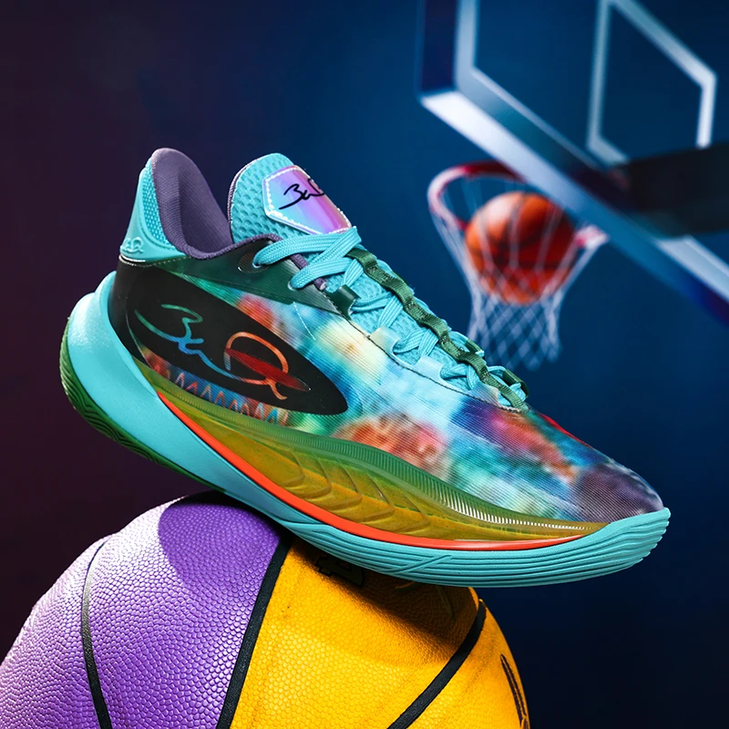 Summer new durable shock-absorbing men's basketball shoes sports shoes breathable women's sneakers casual shoes