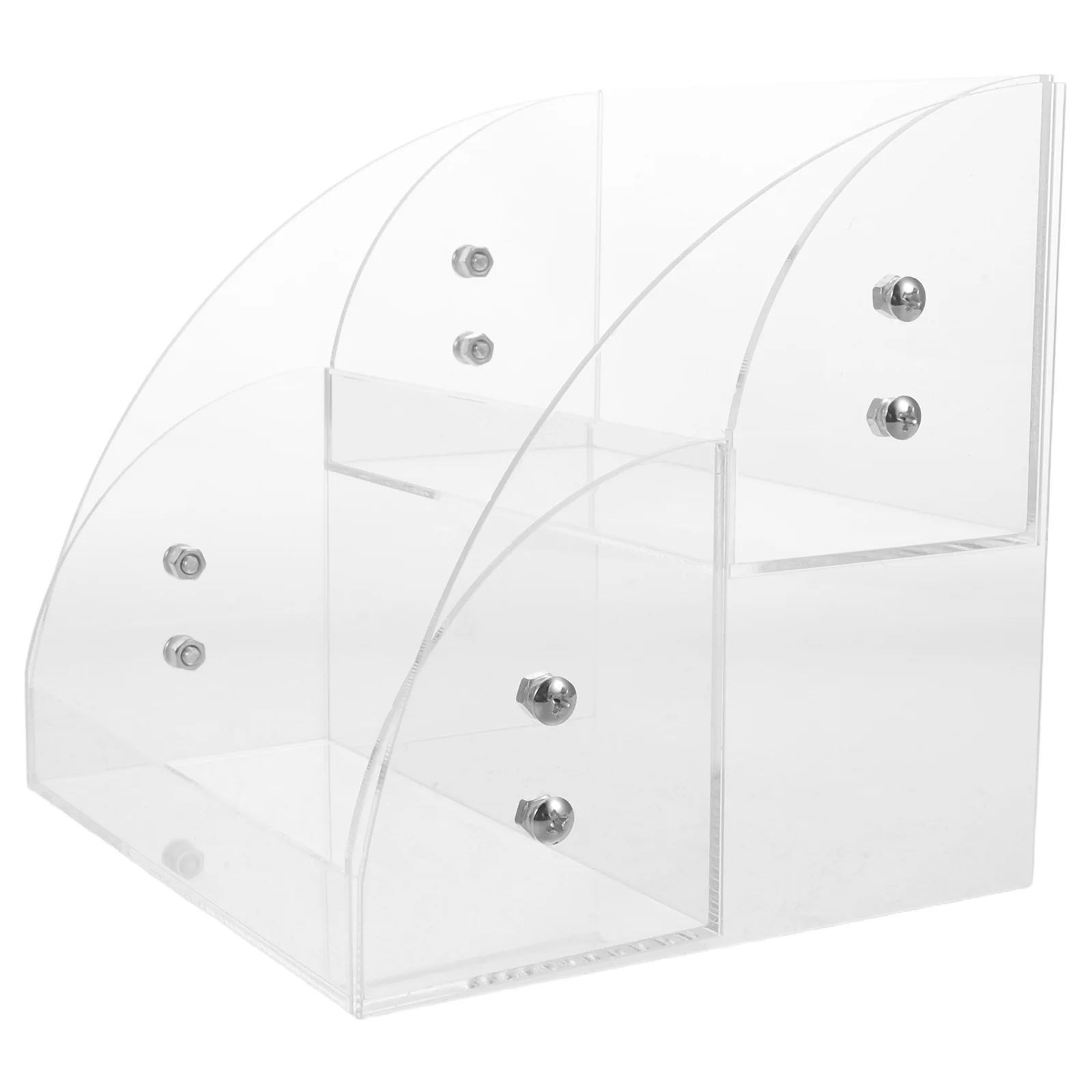 

Waterproof Clear Acrylic Organizer Bathroom Storage Sheet Masks Makeup Counter Display Minimalist Vanity Organizer