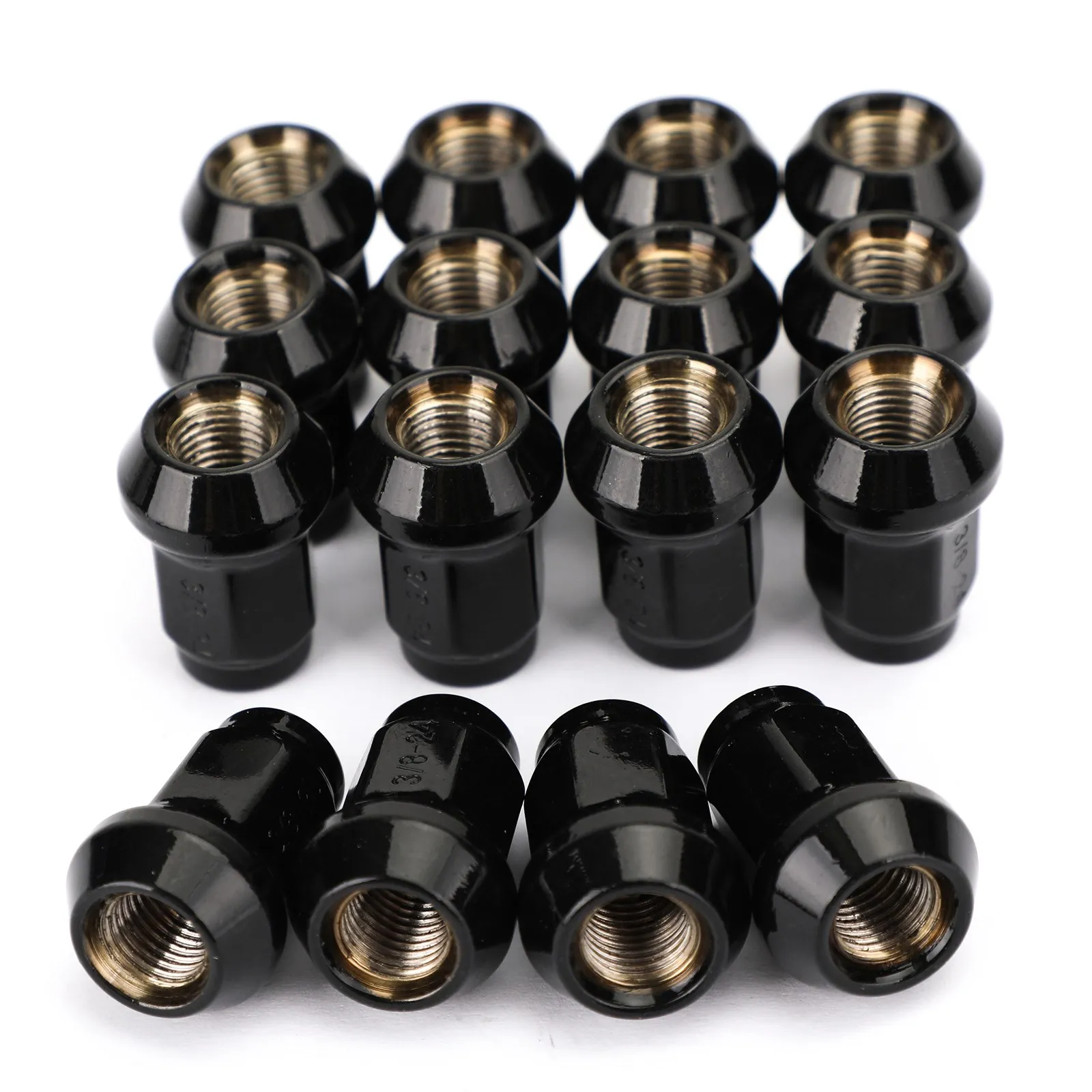 Areyourshop 16PCS Black Wheel Lug Nuts 3/8\