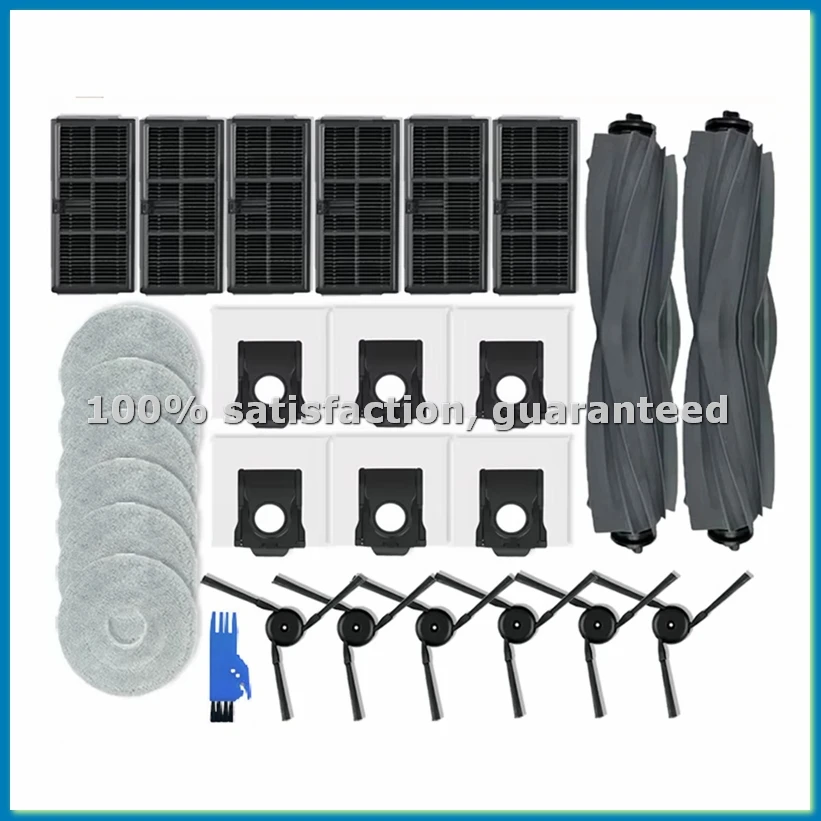 For X40 Ultra, X40 Pro,S30 Pro Ultra Replacement Parts Accessories Main Side Brush Filter Mop Cloth Dust Bag-A51M