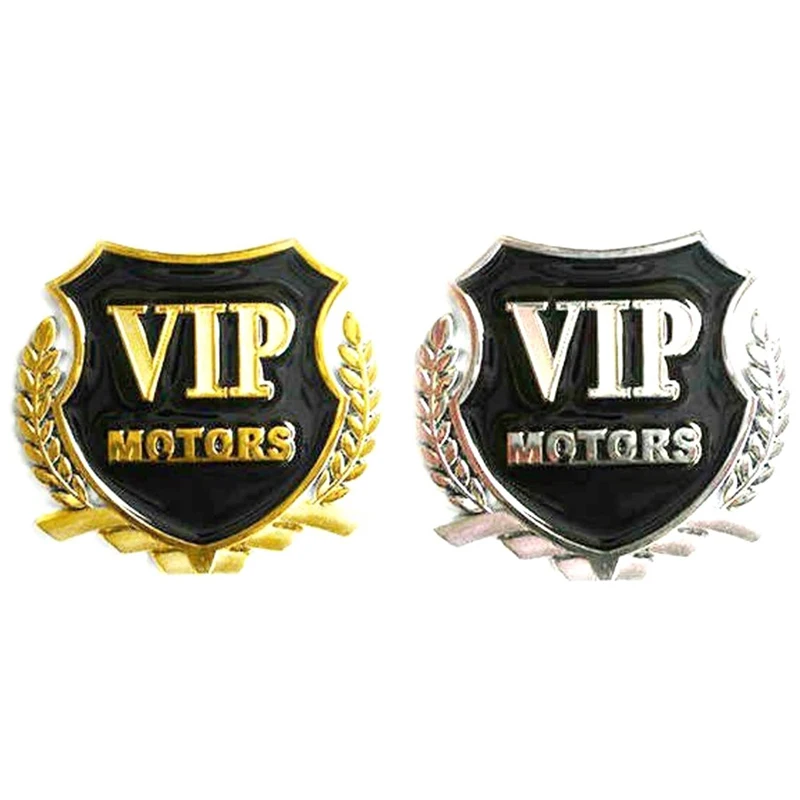 VIP Car Stickers Motors Emblem Badge Decal Car Trunk Metal Emblem Rear Body Tailgate Adhesive Badge Car Styling Car Accessories