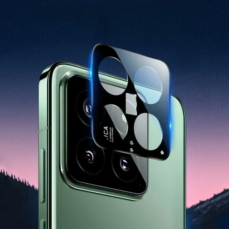 1-3ชิ้นเคสฝาปิดเลนส์กล้อง3D สำหรับ Xiaomi 14 13 13T Pro X5 X6 F5กระจกเทมเปอร์ F6โปรฟิล์มวงแหวนสำหรับกล้อง