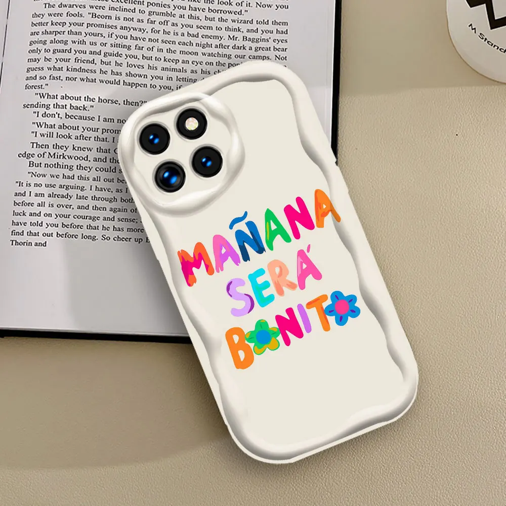 Karol G Manana Sera Bonito Phone Case For Xiaomi Mi 14 12 11 Poco X6 X5 X4 X3 M6 M4 M3 F4 F3 Pro GT Nfc Lite C61 3D Wave Cover