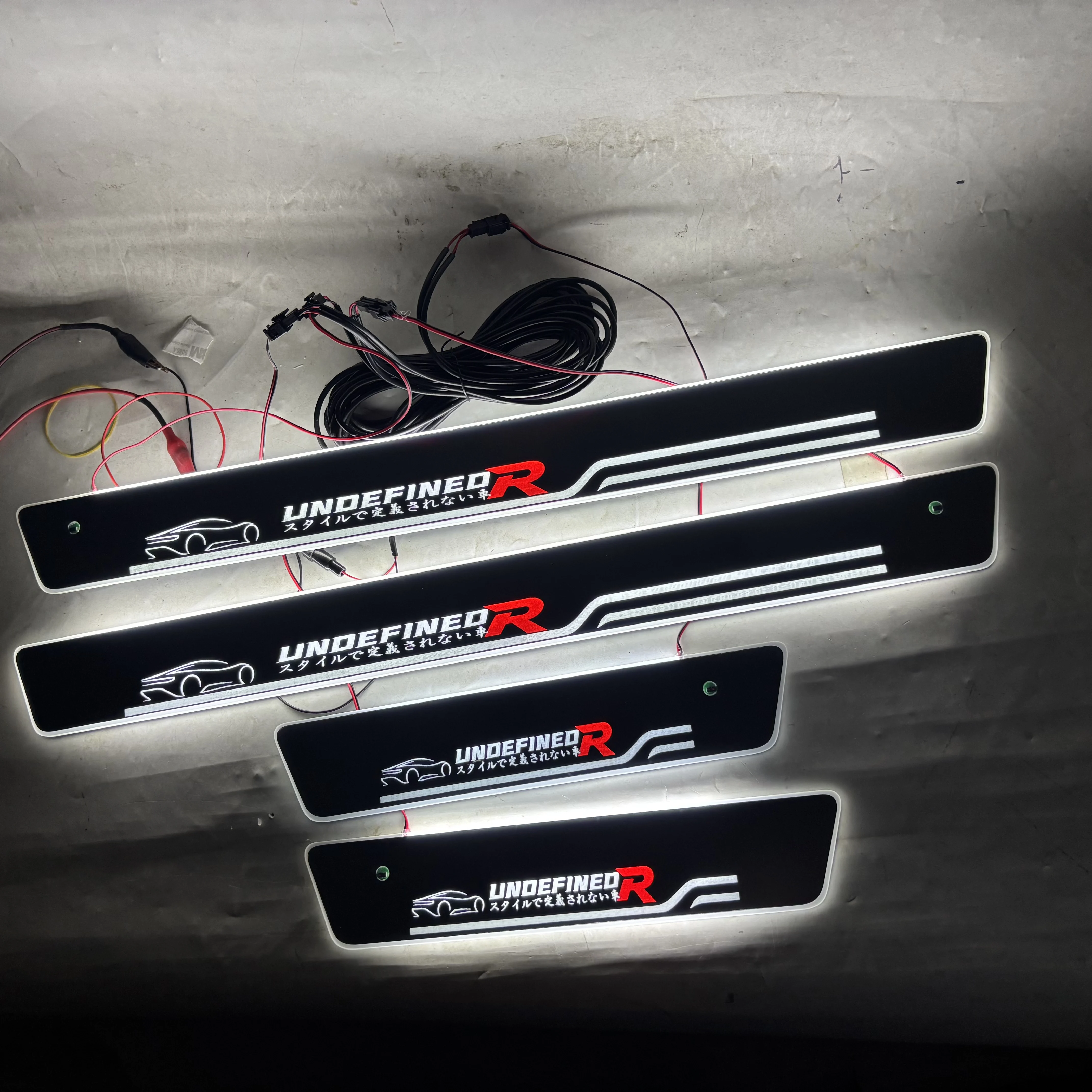

4 pcs/set LED lights welcome pedal threshold strip for honda civic fe 2023 2024 2025 2026