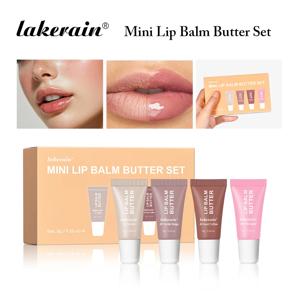 Summer Butter Mini Lip Balm Travel Kit Buttery Moisturizing Tinted Lip Balm Watery Multi-color Lipstick For All Skin Types image 2