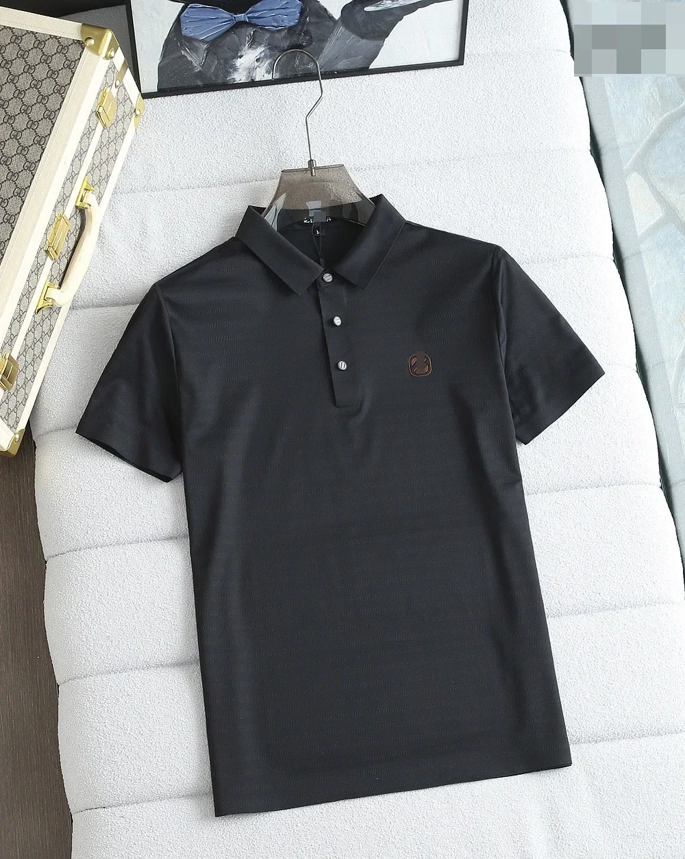 

2024DIKU Shirt silk men 2024 summer new short sleeve breathable thin embroidery quality big size M-3XL