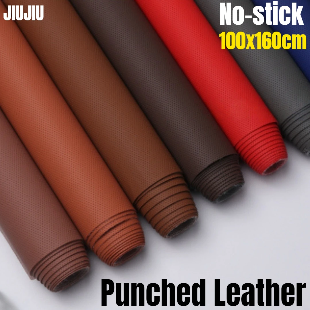 

Перфорированный рулон искусственной кожи для рукоделия, обивки, изготовления сумок, дышащий синтетический кожаный материал, продается на метры