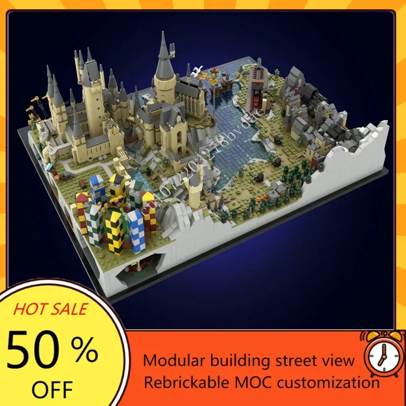 

Medieval Castle MOC Puzzle Kit with Castle Grounds & Village Expansion Birthdayal Christmas DIY Toy Kids Holiday Christmas Gift