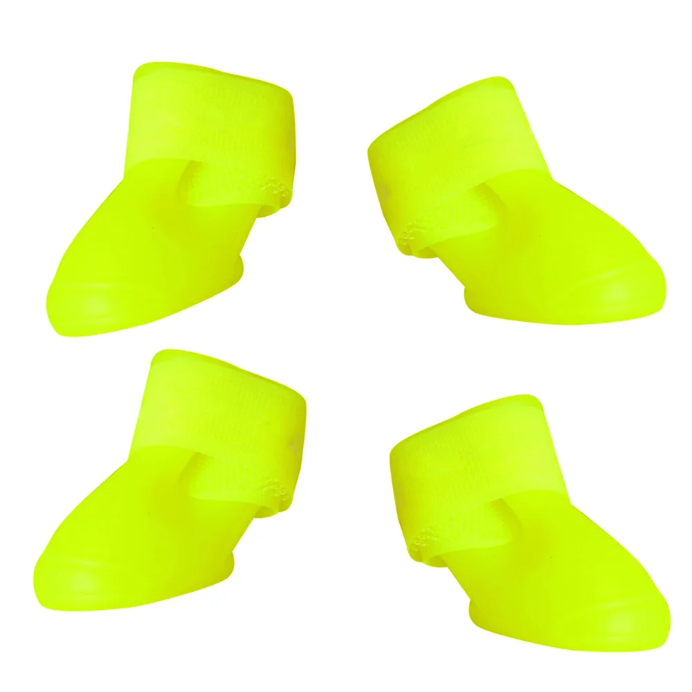 

Pet Shoes Yellow Size M Candy Colors Waterproof Anti-Slip Rubber Rain Shoes Dog Puppy Rain Boot Protect Wet Mud Beach