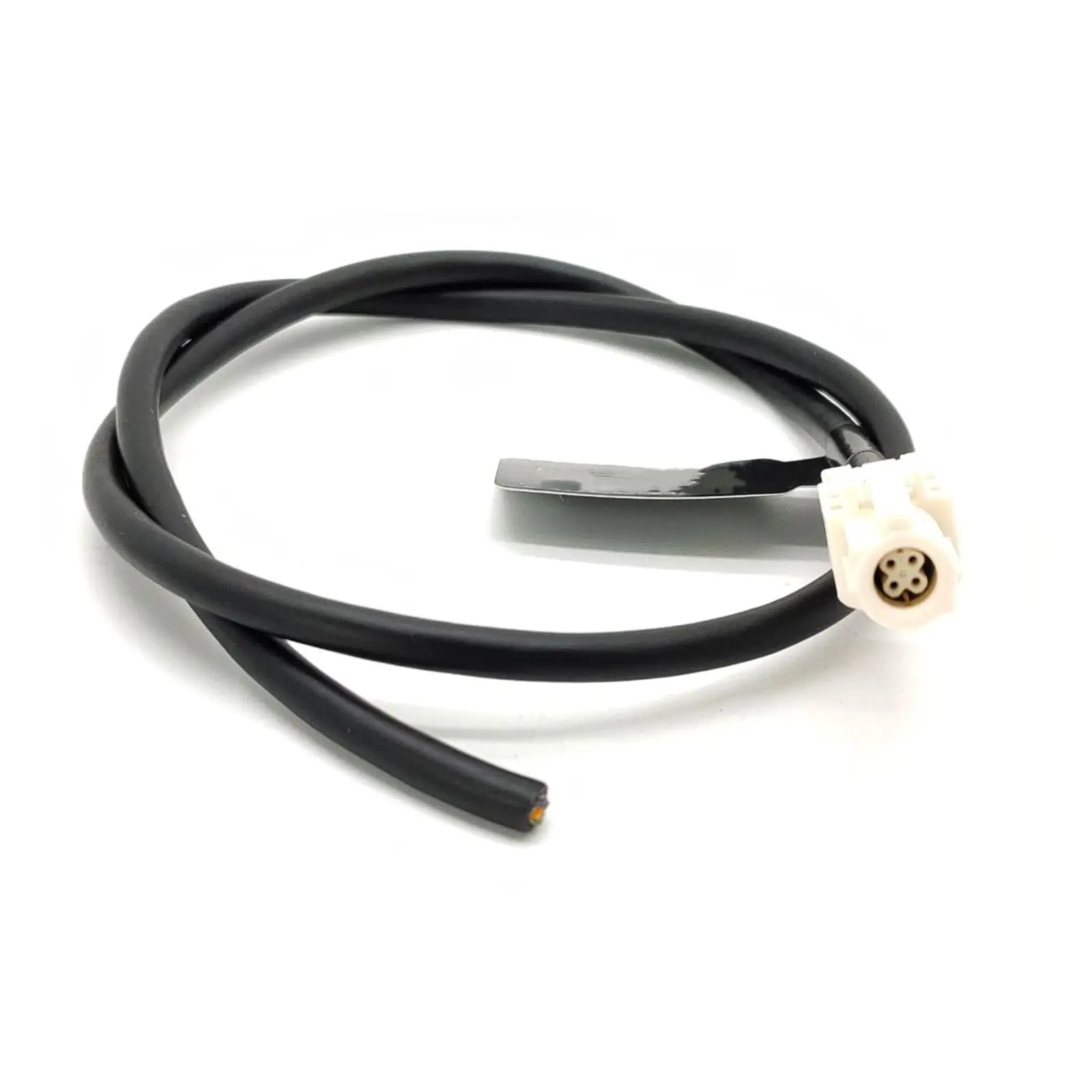 0.5m FAKRA HSD 4-Pin Female Extension Cable, White Single Ended Wire for Car Radio Phantom Power Antenna Setup