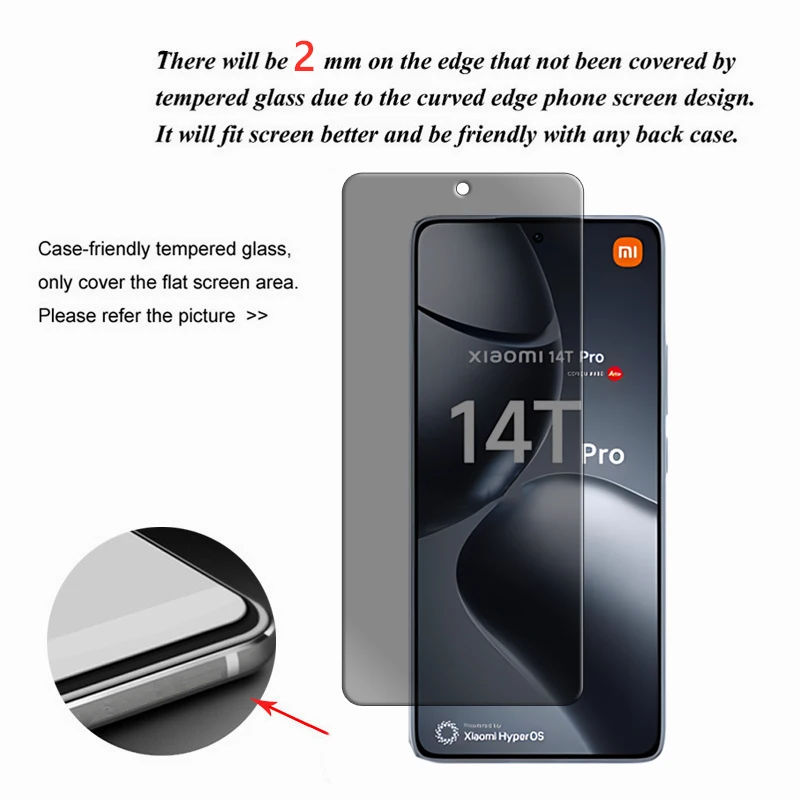 For Xiaomi 14T Pro Glass For Xiaomi 14T 14 T Pro Tempered Glass Anti-spy Privacy 9H Screen Protector For Xiaomi 14T Lens Film