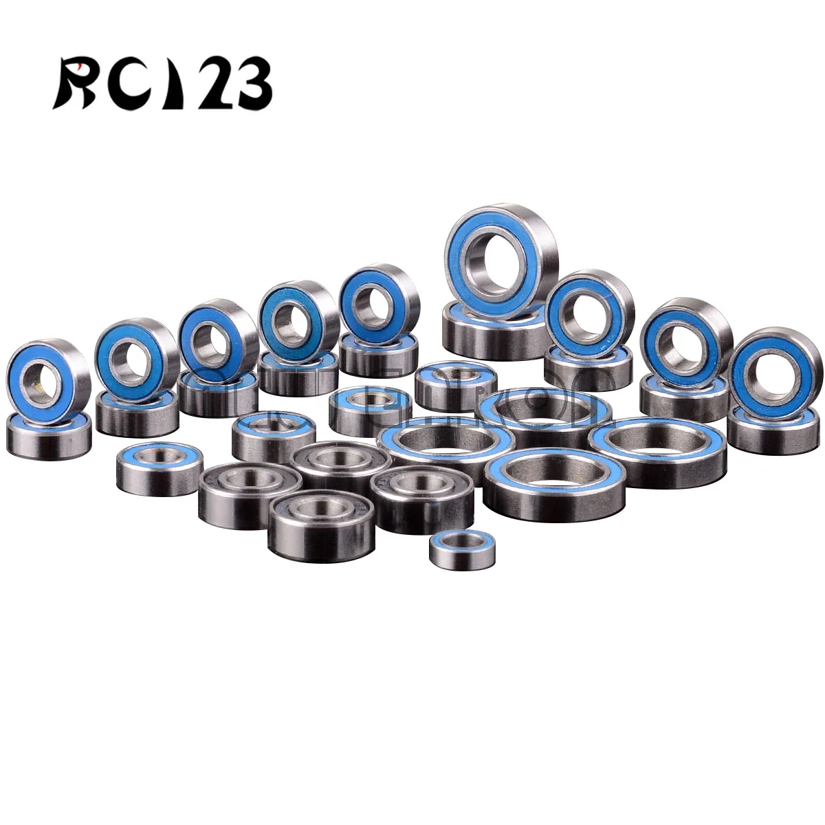 33PCS Blue KIT Metric Rubber Sealed on Two Sides  Ball Bearing FOR RC Car Traxxas E Revo Racing 52100 Chrome Steel Accessories