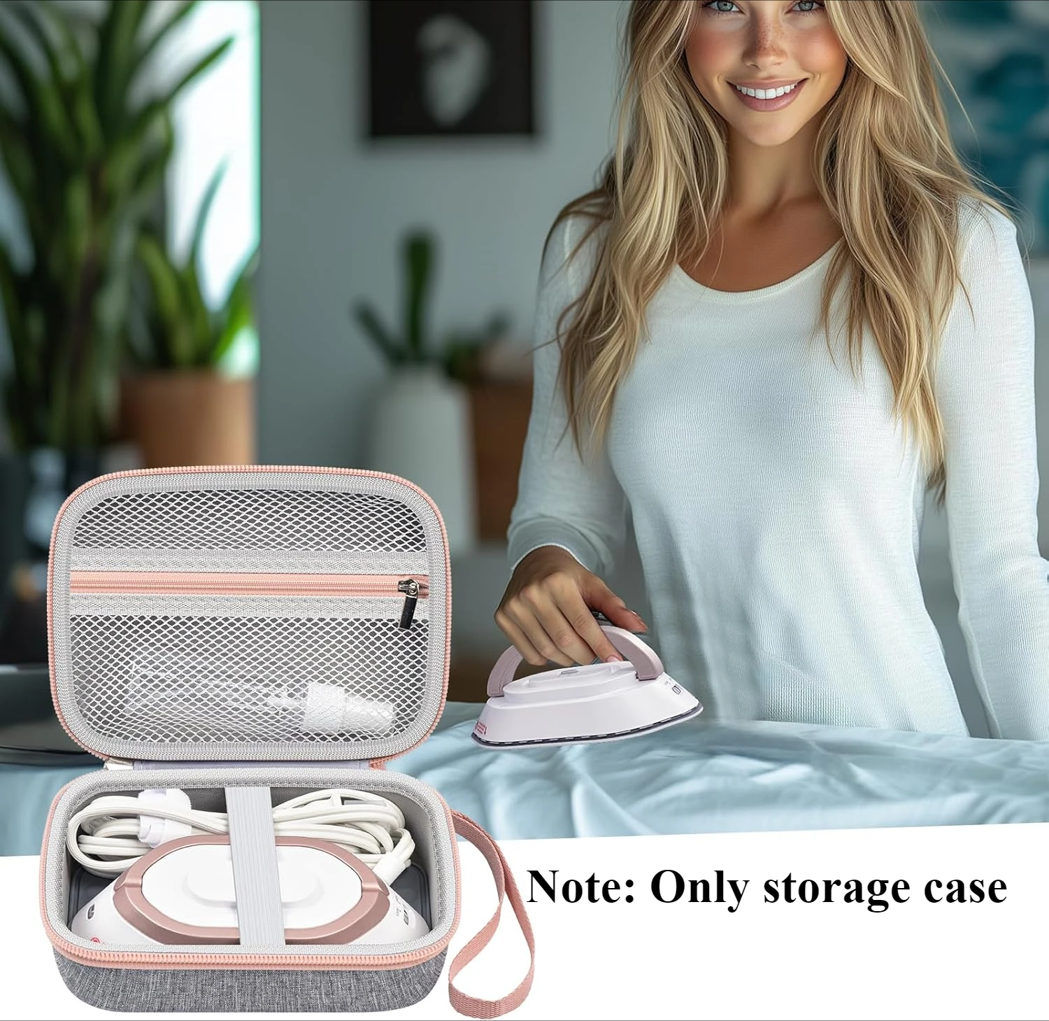 （Case only) Case Compatible with Newbealer Travel Iron with Dual Voltage-T120V/220V Mini Dry Iron for Clothes，Mini Iron Case
