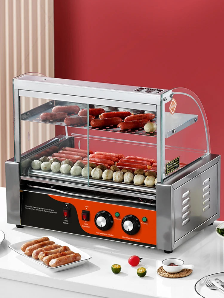 hot dog machine,Home appliance,hot dog roller5/7/10,commercial kitchen equipments,hot dog maker,304 stainless steel