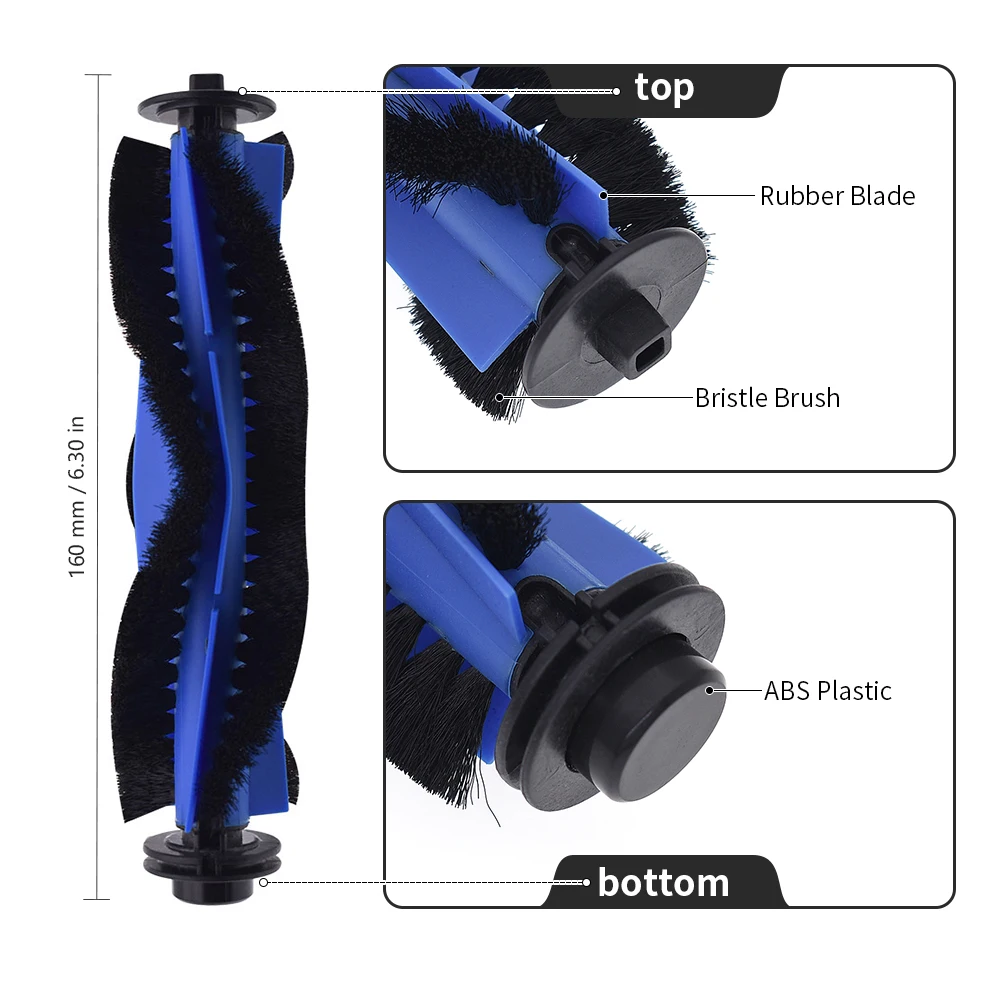 Роликовая боковая щетка первичного фильтра для Anker Eufy Robovac 12 30 30C 15C 11S 25C 35C, сменные аксессуары для робота-пылесоса