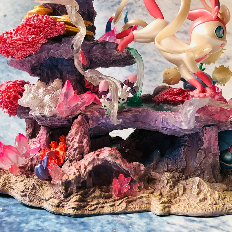 Nowe figurki Pokemon Eeveeornament Vaporon Flareon Espeon Umbreon Leafeon Glacion Sylveon Jolteon Blind Box, figurki akcji, prezenty urodzinowe