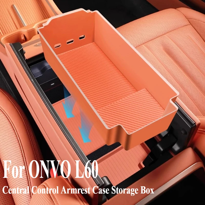 

For NIO ONVO L60 ABS Central Control Armrest Case Storage Box Organize Car Interior Modified Supplies Accessory