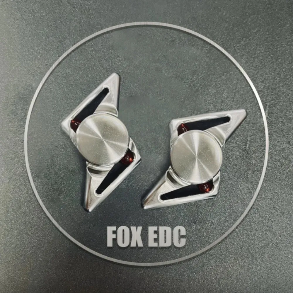 FOX.EDC Aoshine Fidget Spinner à deux lames, jouets Anti-stress, jouets sensoriels pour adultes, Spinners Fidgeting, gyroscope en acier inoxydable