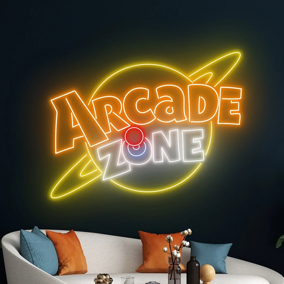 Arcade Zone Neon Sign Arcade Wall Decor Neon Sign Arcade Machine Neon Sign