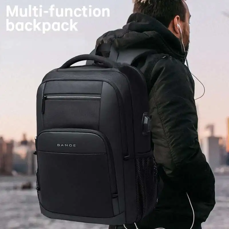 

Large 15.6inch Laptop Backpack Capacity Men Backpacks Durable Daily Schoolbag Multifunctional USB Charging Port Water Resistant