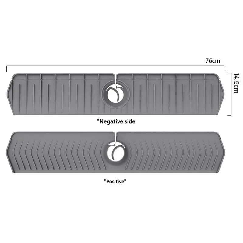 حصيرة صنبور حوض المطبخ من ABYO، 30 بوصة من السيليكون القابل للطي وحصيرة تصريف، تحافظ على سطح الطاولة جافًا #6