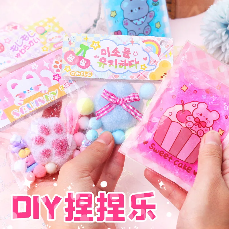 Decompression, Pinching, and Joyful Small Items for Children\'s Creative Handmade DIY Material Pack Soft Rubber Cat Claw Cheese G