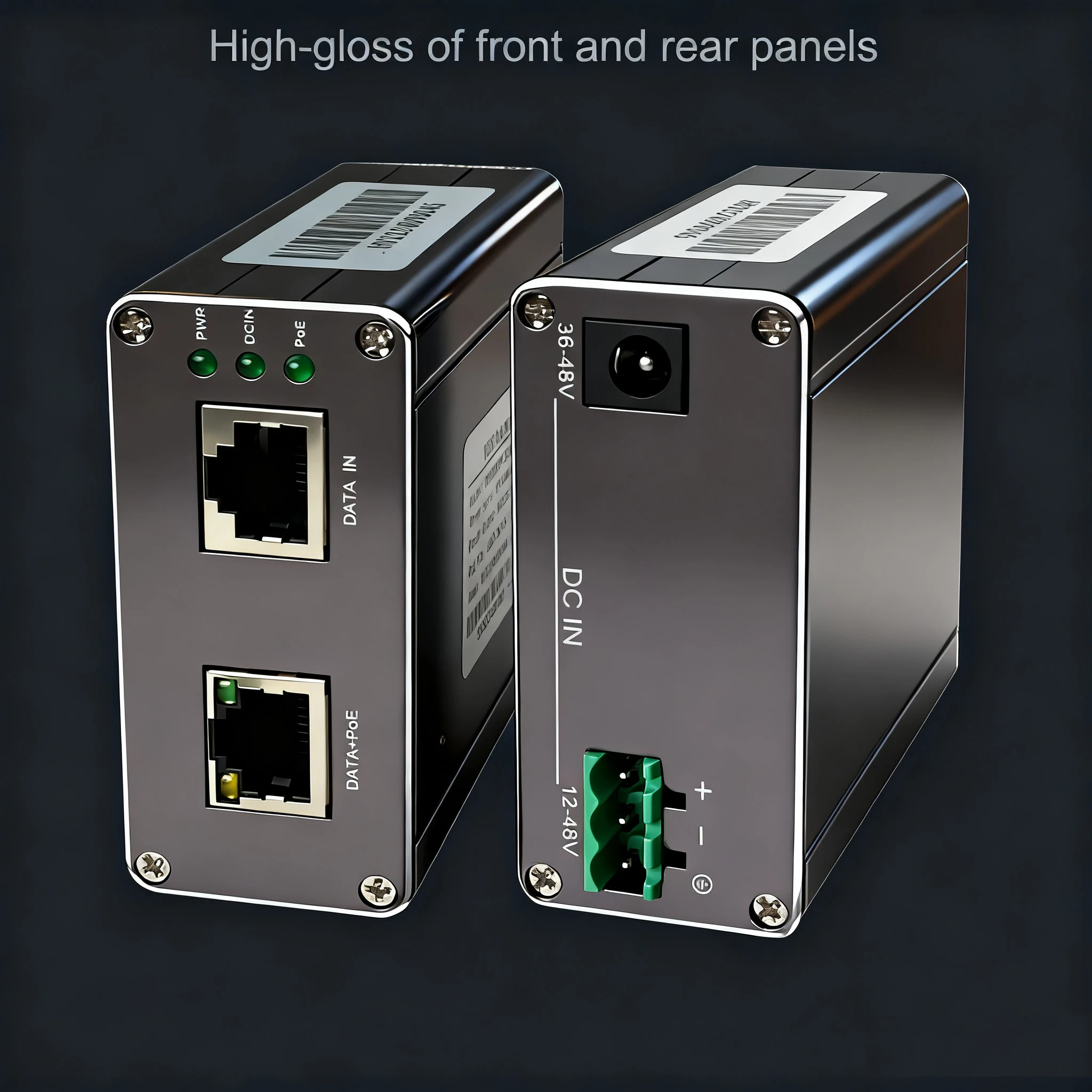 Industrial Grade Dual DC Power Input 2.5Gbe POE Injector 802.3BT Max 90W Output POE Adapter for Networking