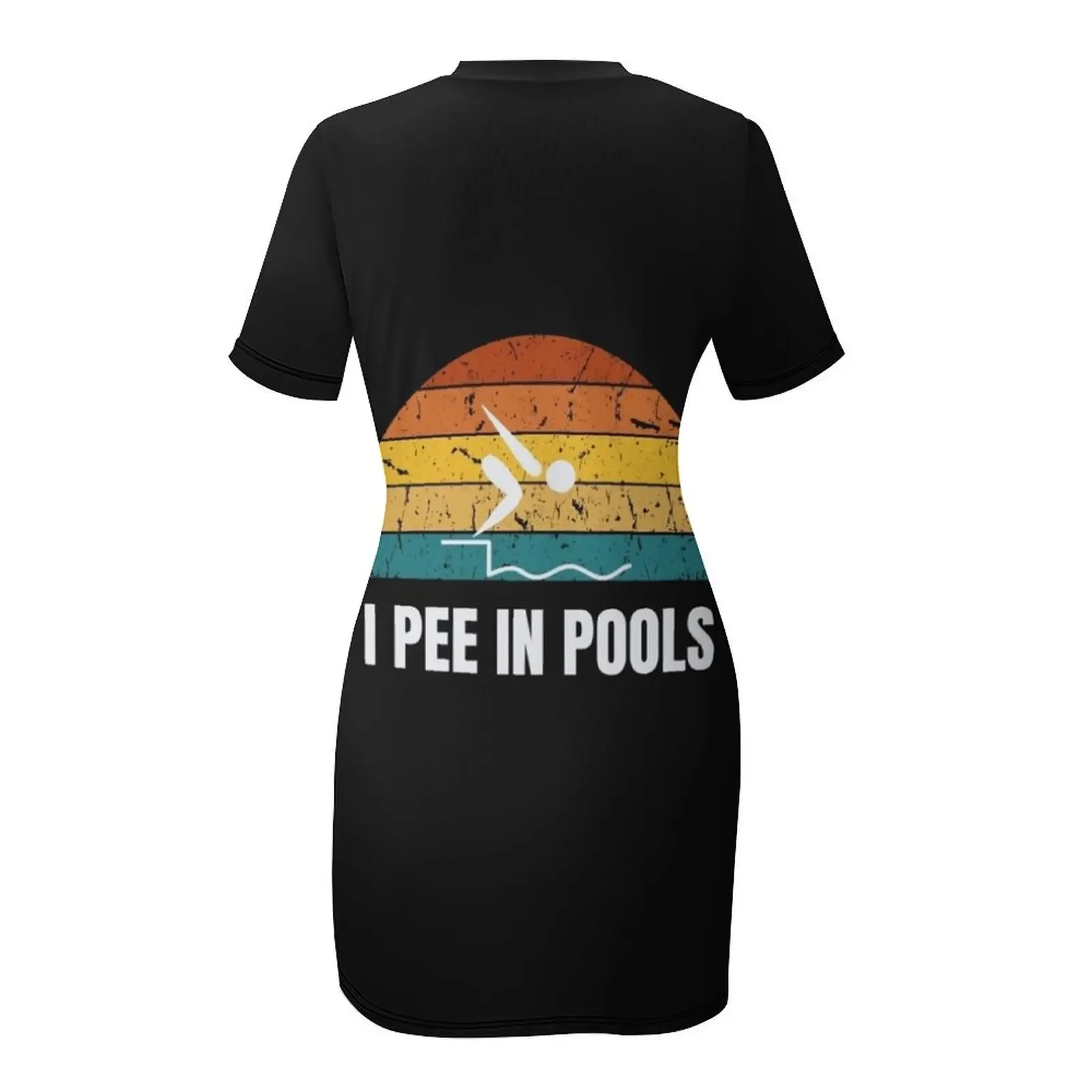 I Pee In The Pool Short-Sleeved Dress dresses korean style bandage dress prom dresses Dress