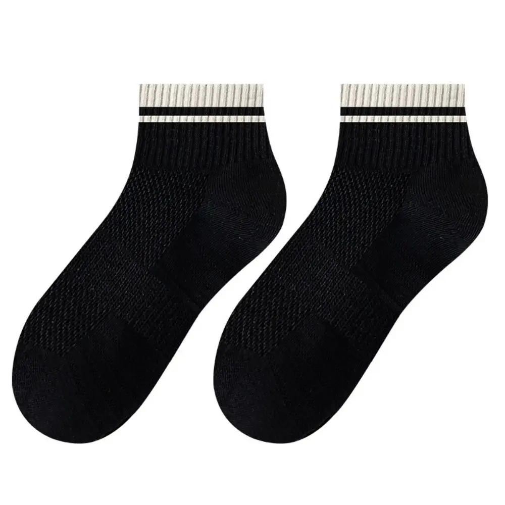 10Pairs Comfortable Sweat Absorption Women Ankle Socks Breathable Hosiery Mesh Thin Socks Anti Slip Short Tube Socks Ladies Girl