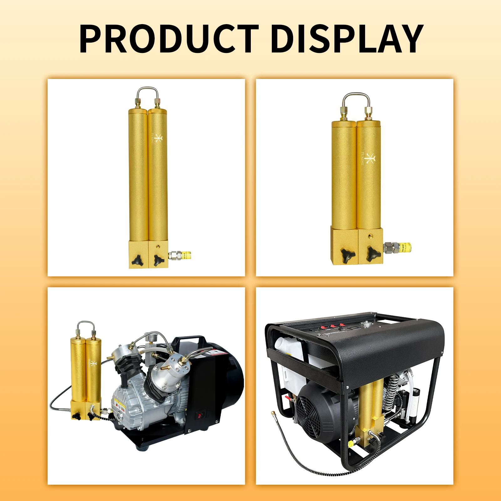 TUXING kompresor Air kompresor 4500PSI, pemisah Air minyak dua tahap penyaringan udara pemurni udara menyelam untuk kompresor tekanan tinggi