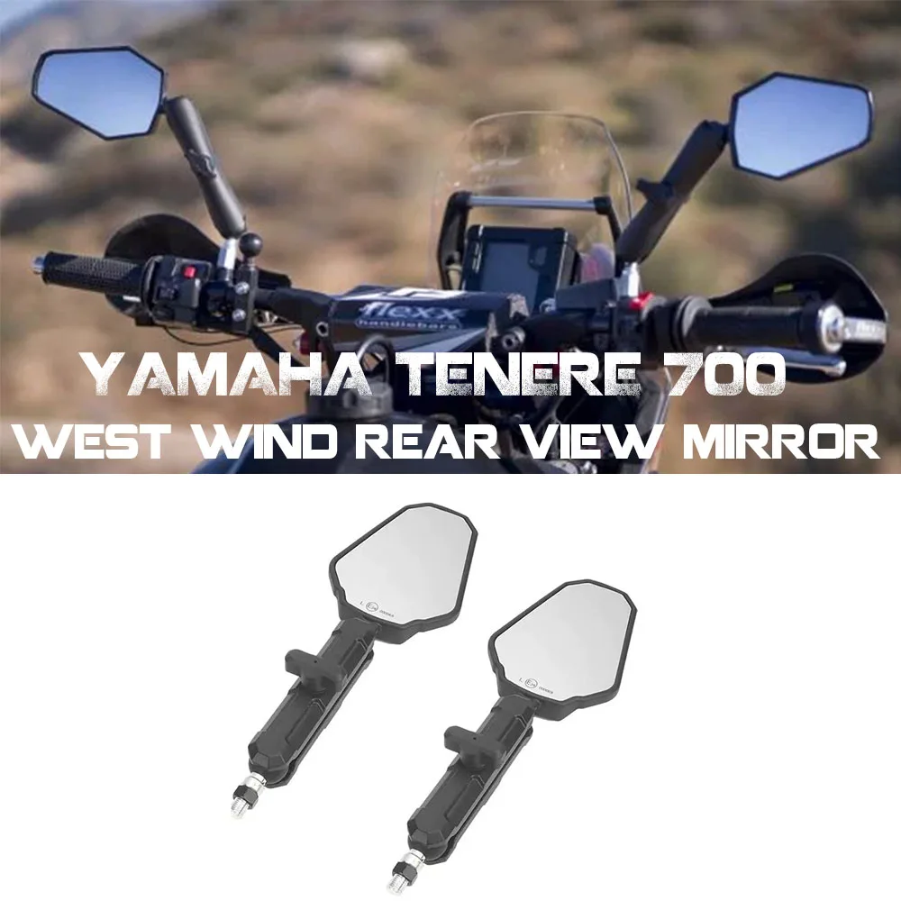 For YAMAHA TENERE 700 Tenere700 Motorcycle Westwind Rearview Mirror Adventure ADV Foldable Mirrors For xt660z xt1200 Tracer 9 GT