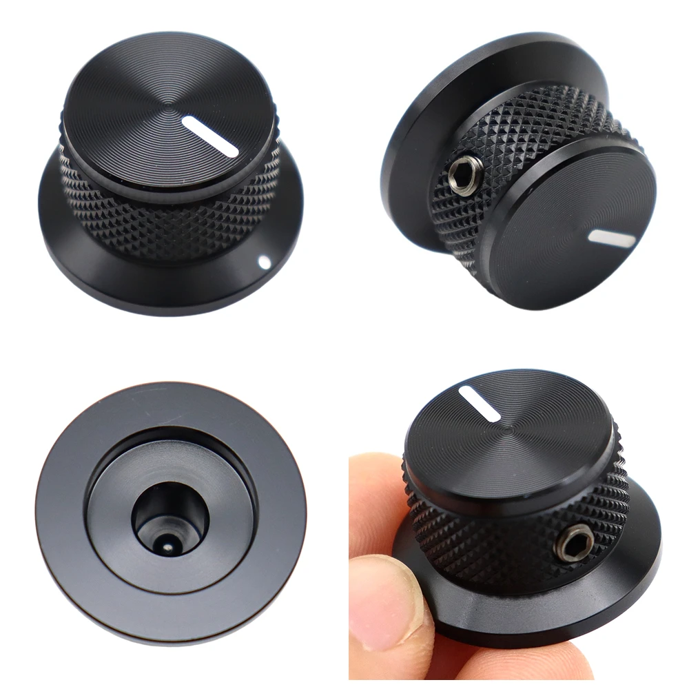 3 Stück/4 Stück Gitarrenknöpfe, Aluminium-Potentiometerknöpfe, Top-Hut-Knöpfe, Steuerknopf für Gitarre/Bass/AMPS/Vorverstärker mit Anzeige – Detail 5