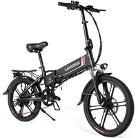 SAMEBIKE-Folding Electric Bike, Aluminum Alloy E-Bike, 350W Motor, 48V, 10.4AH Battery, 20 \