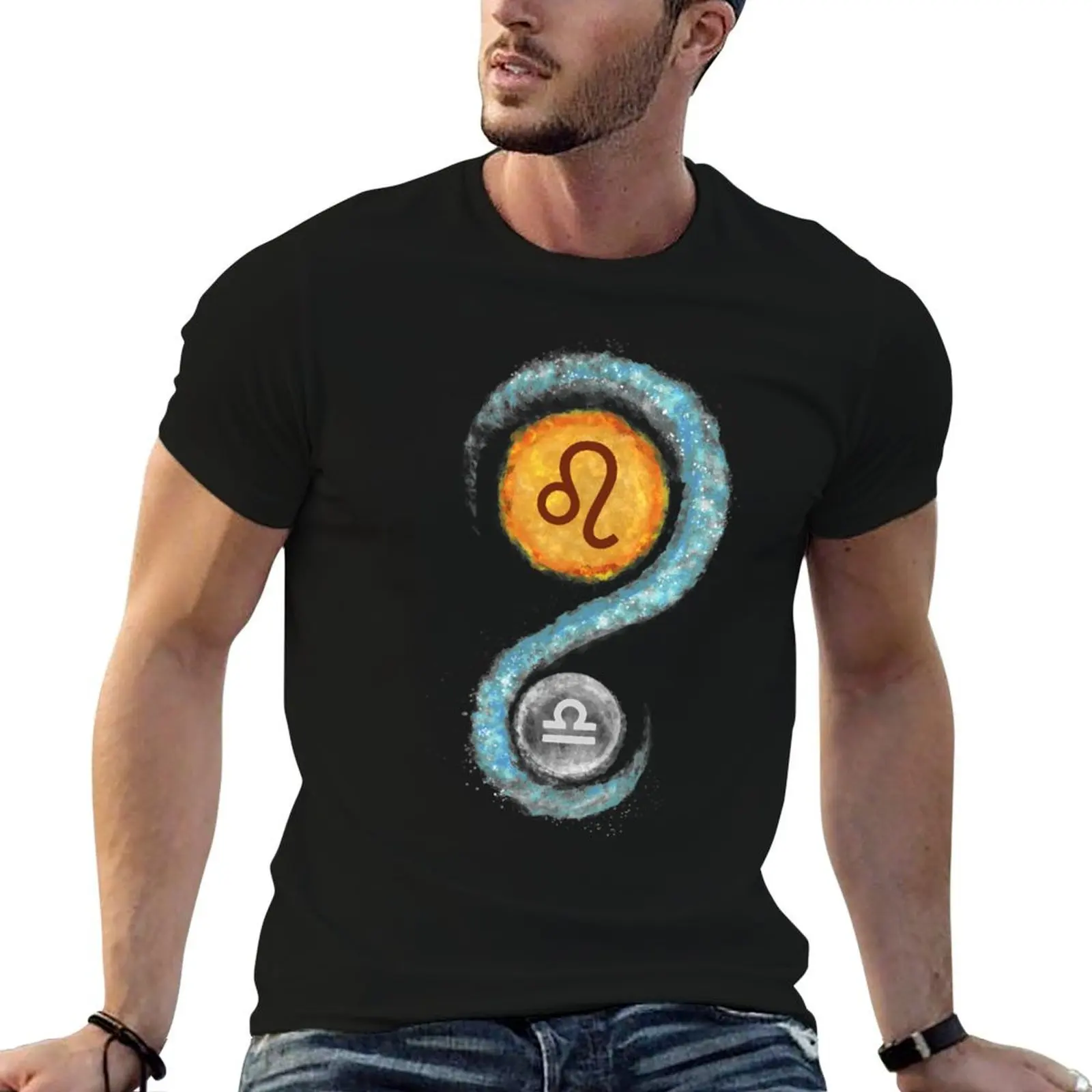 

Leo sun Libra moon T-Shirt man t shirt designer t shirts for man graphic vintage T-Shirt