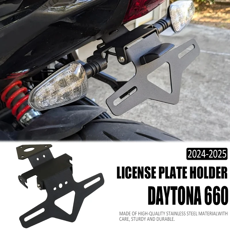 

Motorcycle Accessories For Daytona 660 Rear Tail Tidy Fender Eliminator daytona660 Stainless License Plate Holder Kit 2024 2025