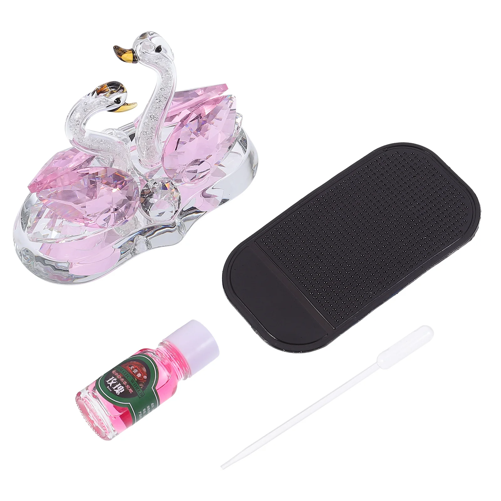 

Decorations Couple Swan Artware Simulation Swans Statues Car Ornament Wedding Party Supply Quartz Craft