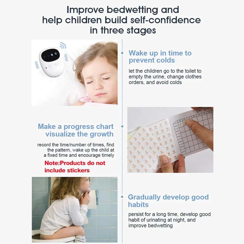 Wireless Bedwetting Alarm Pee Alarm with Receiver for Boys Grils Kids Potty Training Elder Care 10-20M Range Vibration Reminding image 4