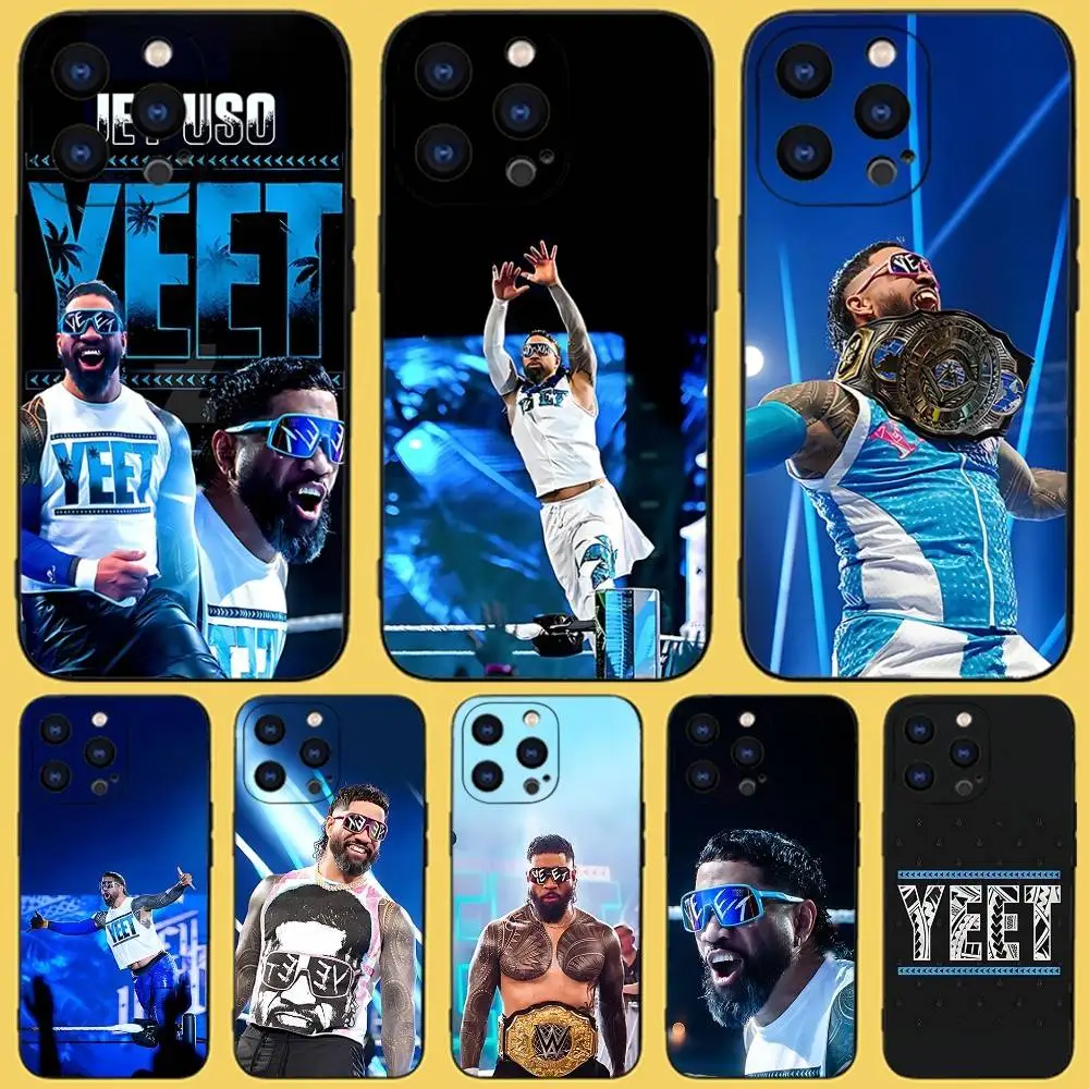 

J-Jey U-Uso YEET Phone Case For iPhone 17,16,15,14,13,12,11,Pro,Max,Plus,X,XS,SE4,E,Mini,Soft Black Case